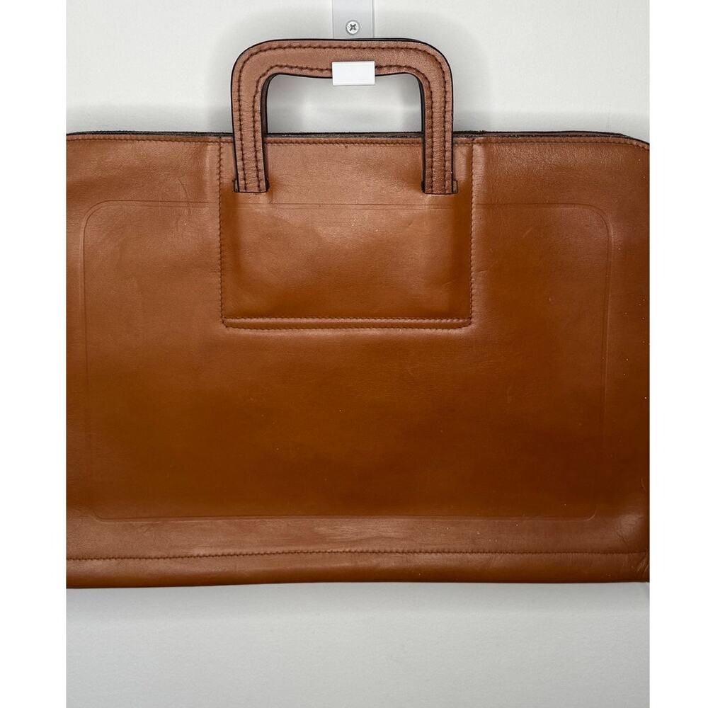 1970s Wear Best VelvaHide Leather Portfolio Briefcase Brown Zip Case - Picture 4 of 16